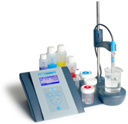 Sension+ PH3 Laboratory pH and ORP Meter with Electrode Stand, Magnetic Stirrer and Accessories with pH Electrode for General Applications