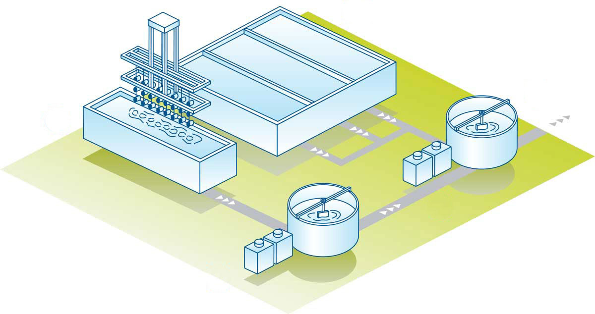 illustration of a manufacturing plant