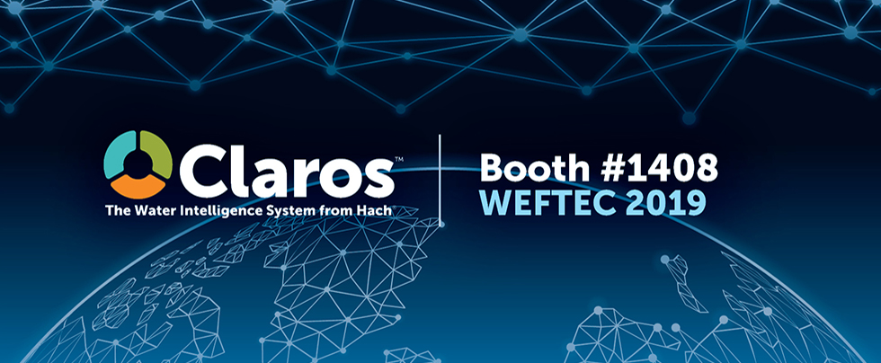 Claros at WEFTEC 2019 Banner